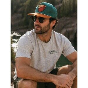Zion National Park Sendero Provisions Trucker Hat Cap Green Brown Mesh Snapback